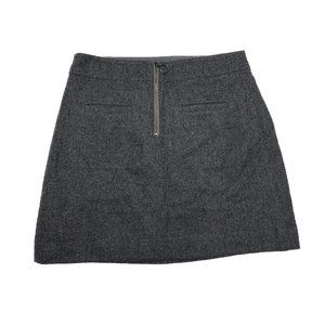 Madewell Fireside Gray Wool Blend Mini Skirt Women's 2 NWOT
